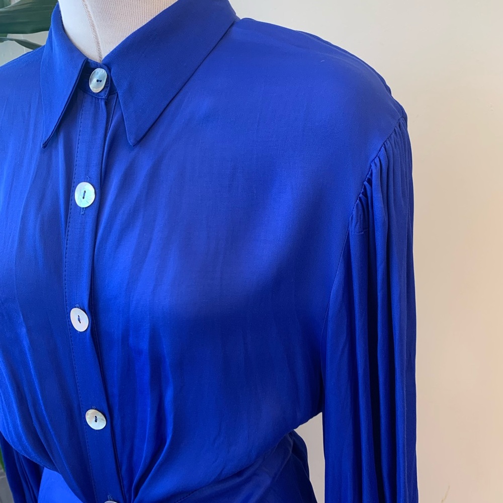 NWT Farm Rio Blue Midi Dress - Picture 4 of 12